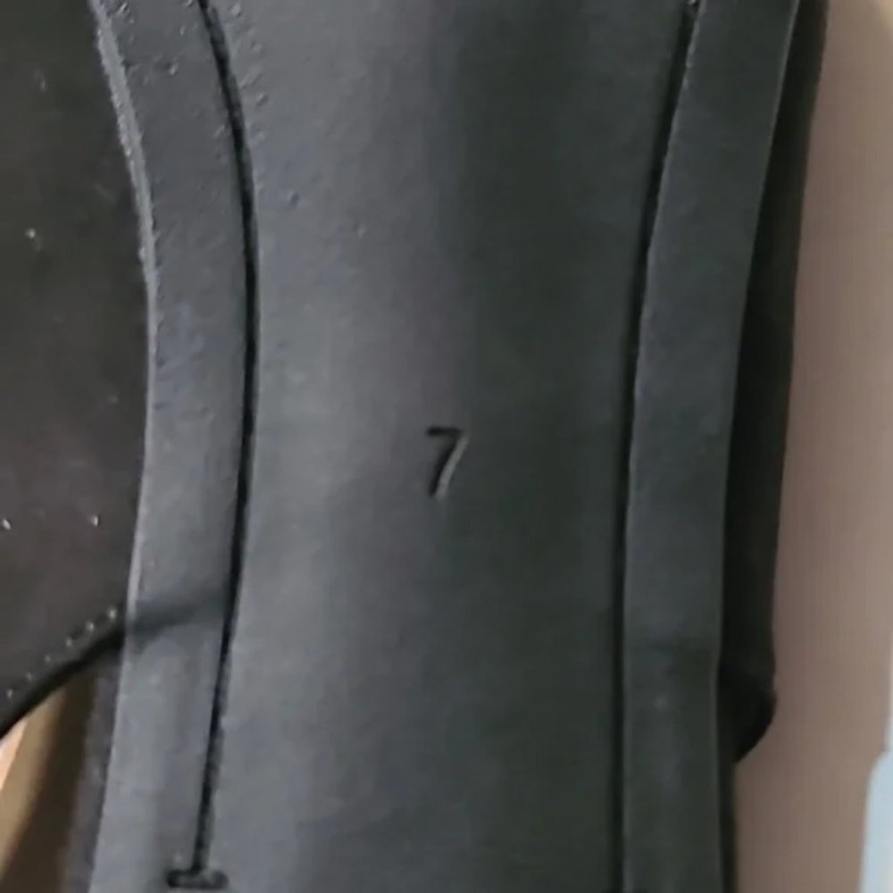 Old Navy black Size 7 ultra-suede sling back Block low heel pumps NEW - Picture 8 of 9